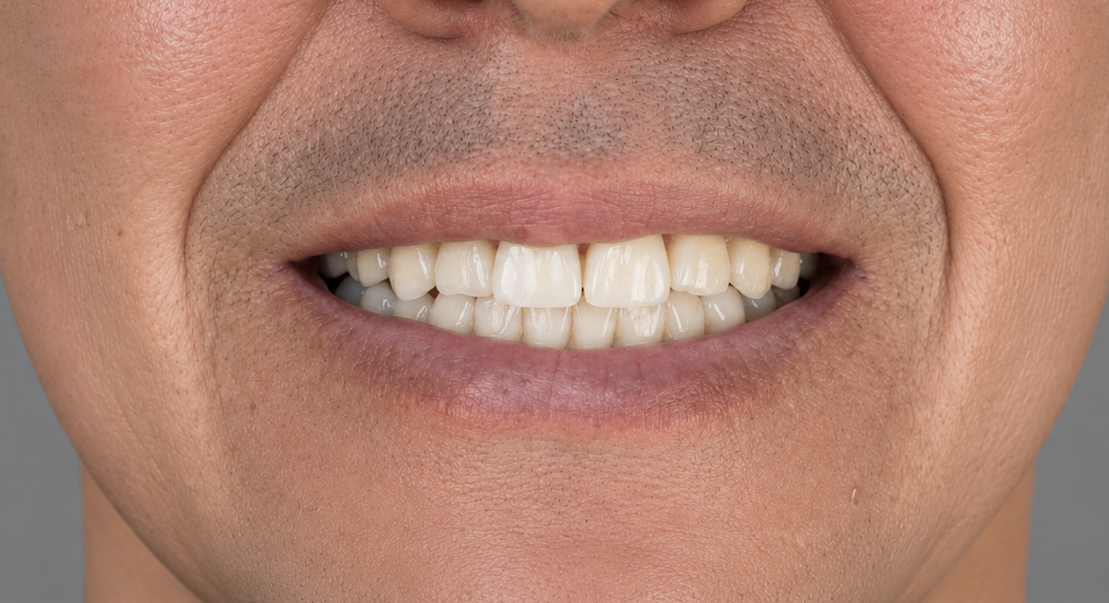 Sourire après le soin esthétique, cas 03